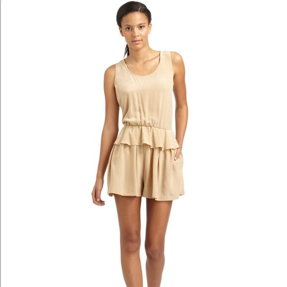 Robert Rodriguez Nude Silk Romper Size 4 - Picture 1 of 10